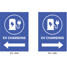 EV Double Sided Directional Wall Mounted Sign