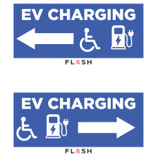 EV Double Sided Directional Ceiling Hung Sign with DISABLED GRAPHIC